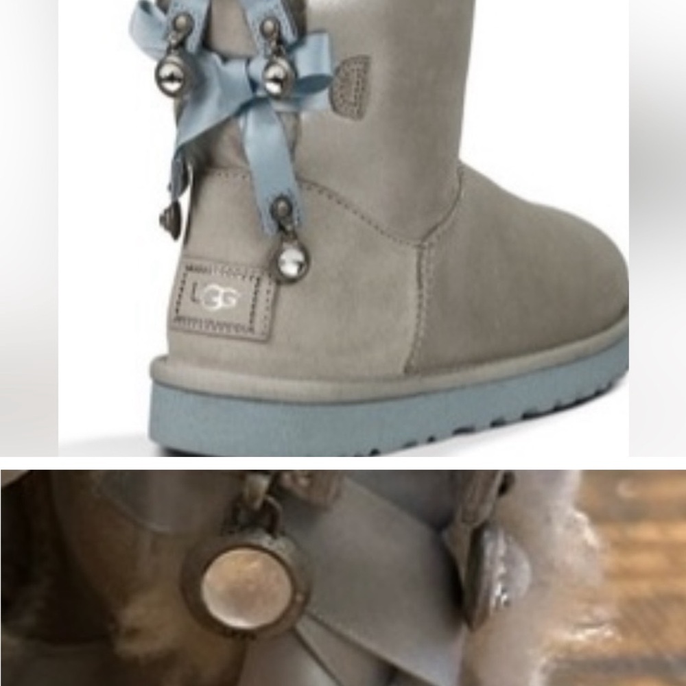 [UGG] Shimmering Silver Winter Boots - Picture 3 of 12